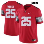 Men's NCAA Ohio State Buckeyes Mike Weber #25 College Stitched 2018 Spring Game Authentic Nike Red Football Jersey QQ20Z84KP